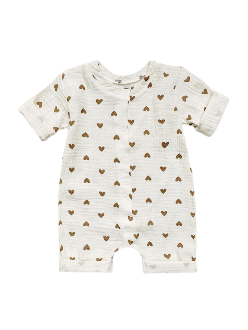 Муслиновый песочник Сердечки beige