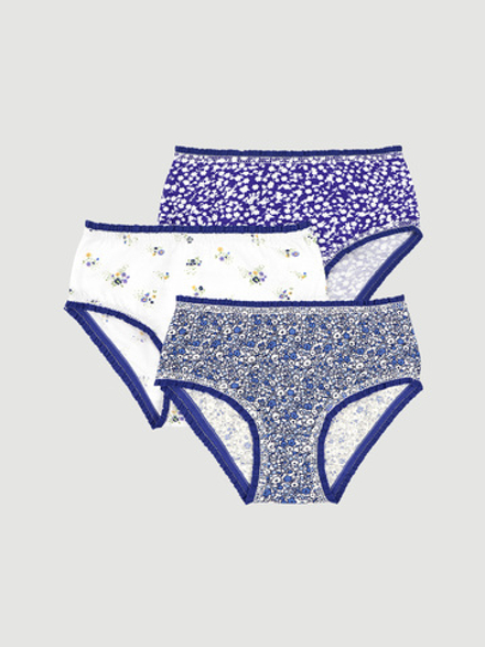 Трусы для девочки Mjölk Сет из 3х штук, Blue Flowers