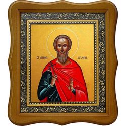 Леонид Коринфский Святой мученик. Икона на холсте.