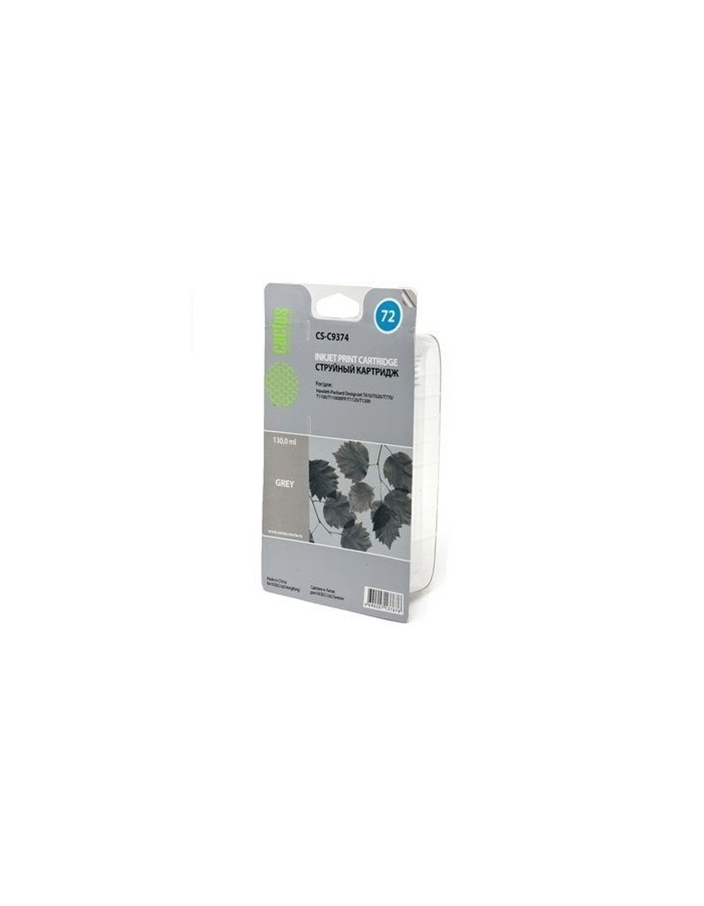 Картридж струйный Cactus CS-C9374 №72 фото серый для HP DJ T610/T620/T770/T1100/T1100/T1120/T1200 (1