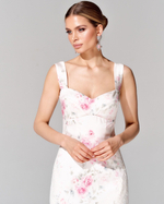 Платье-футляр с отделкой премиальным кружевом