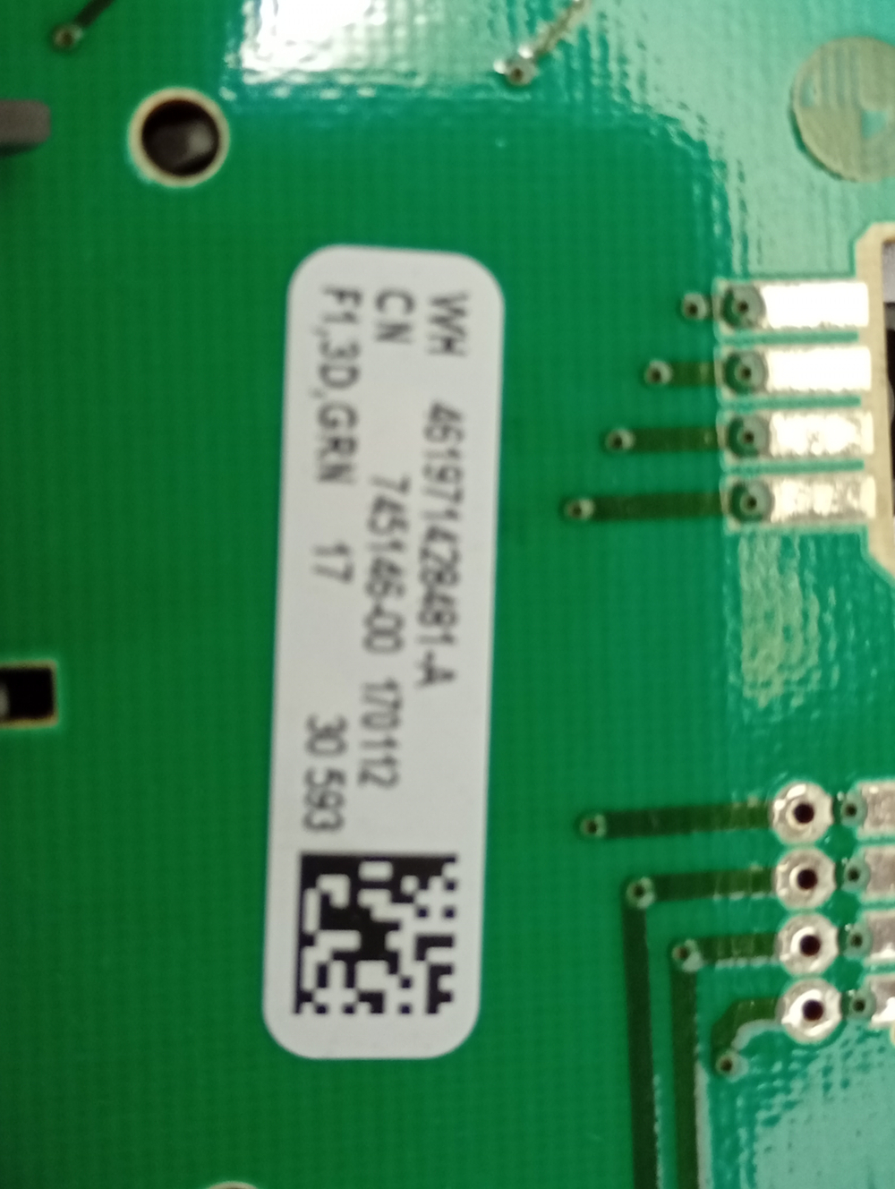 AWS71212 кт20 Плата индикации в сборе стиральной машины Whirlpool 461971428481 б/у