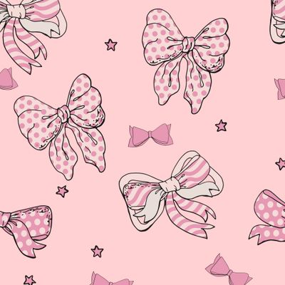 Паттерн с розовыми бантами
