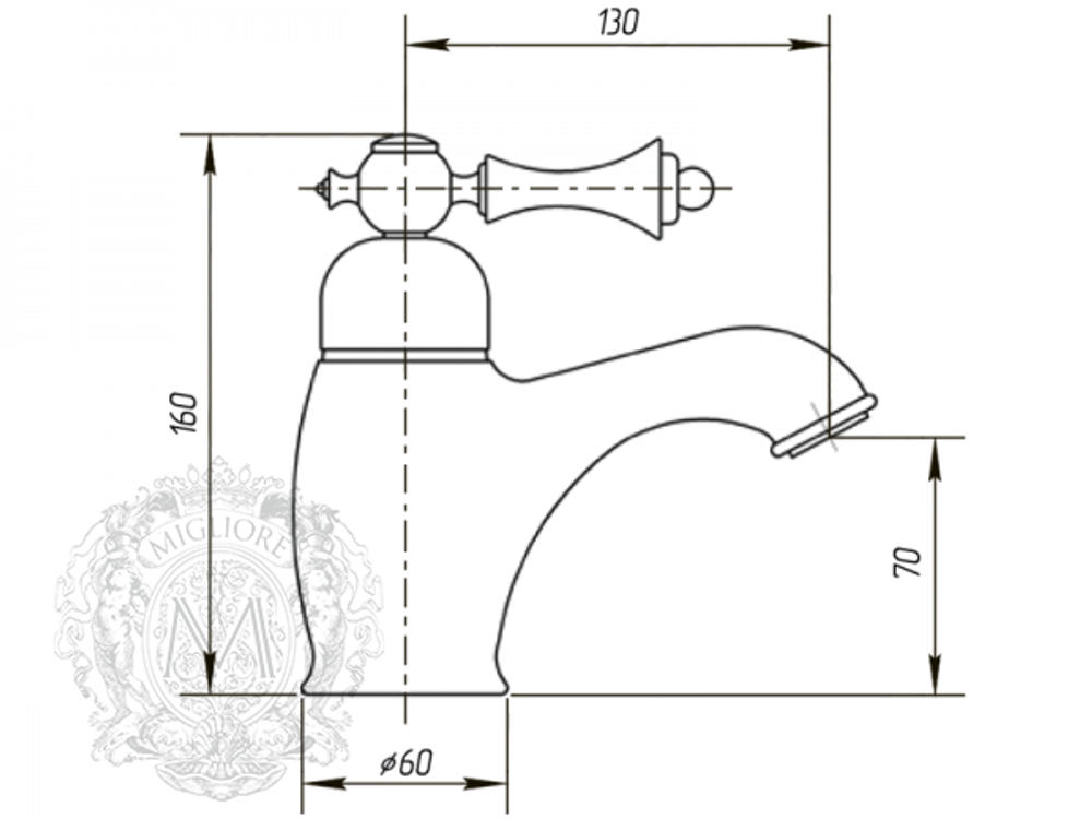 Смеситель для раковины Migliore Bomond ML.BMD-9713 схема