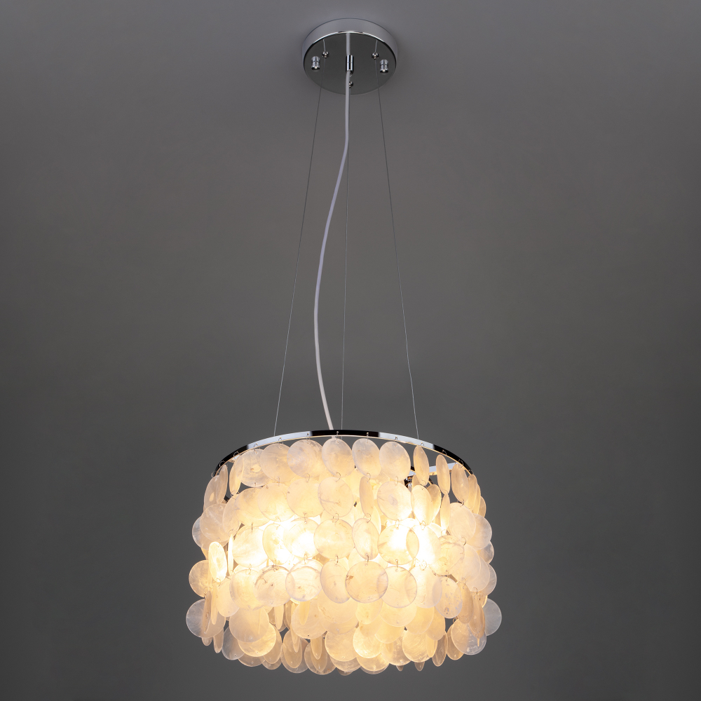 Подвесная люстра 60005/3 хром / перламутр