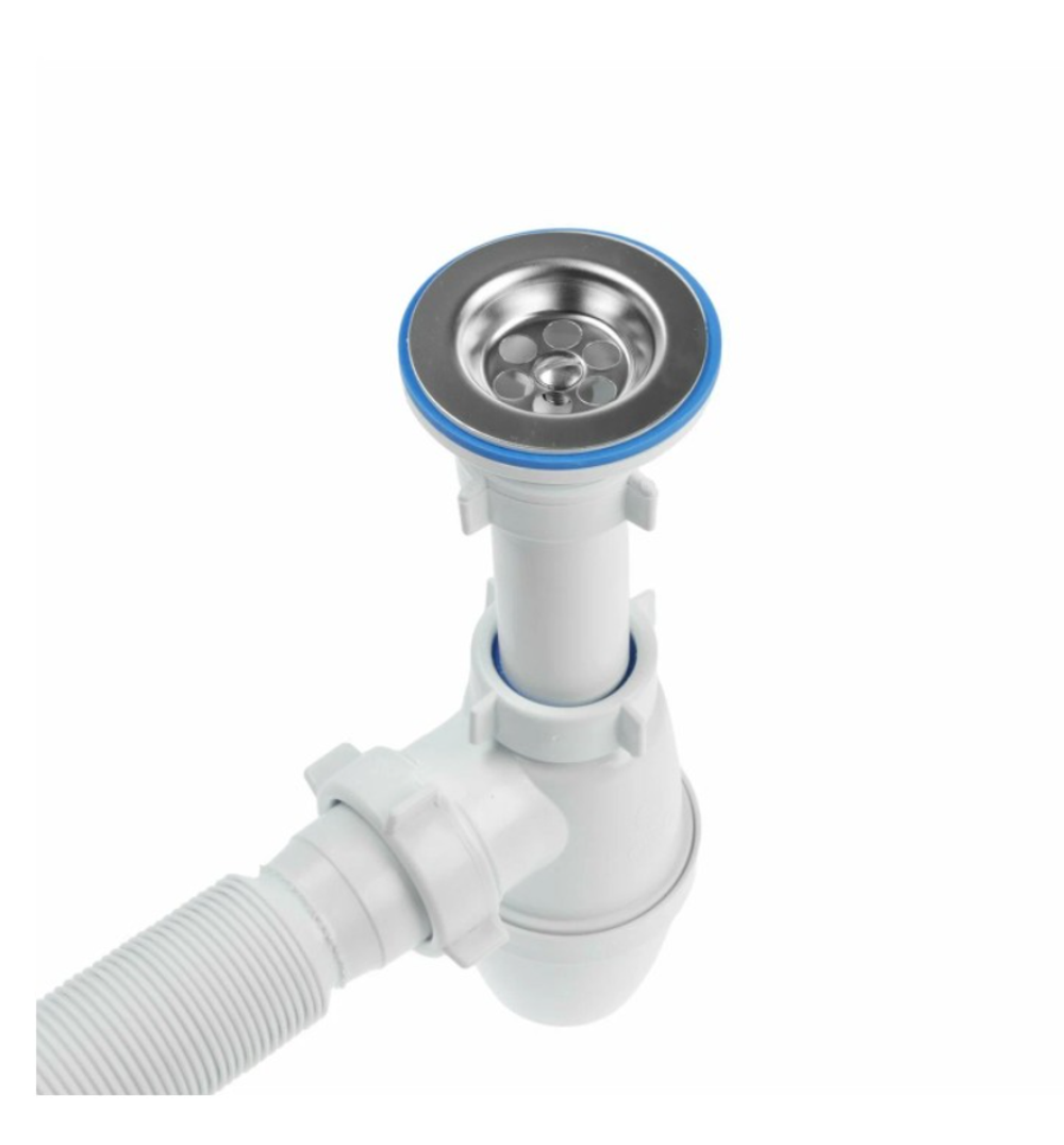 Бутылочный сифон ORIO 1 1/4 40, малый корпус, с гибкой трубой 40-40/50 А-3202