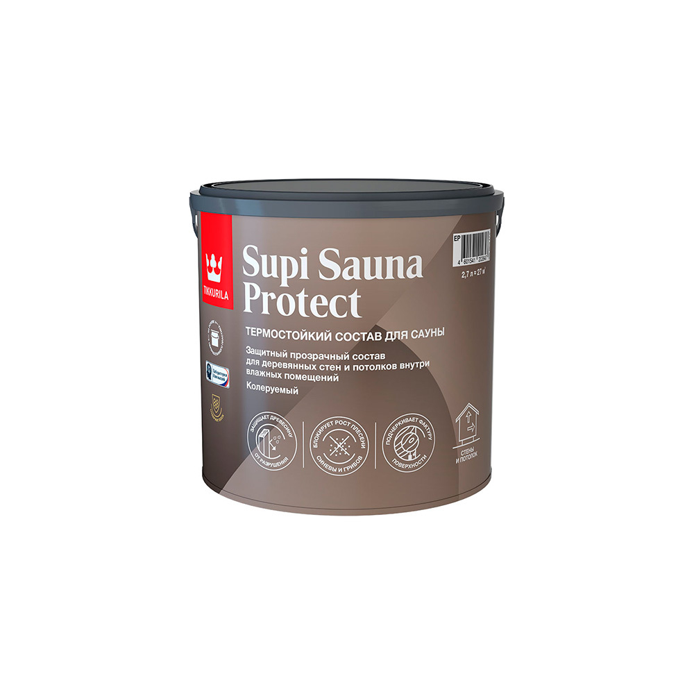 ТИККУРИЛА SUPI SAUNA PROTECT Состав защитный для саун полуматовый 2,7л