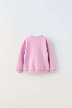 ZARA ХУДИ С ВЫШИВКОЙ, МЯГКИЙ РОЗОВЫЙ