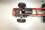 A classic chassis for a tractor  truck with a 4x2 / 4x4 wheel formula. Length 420mm