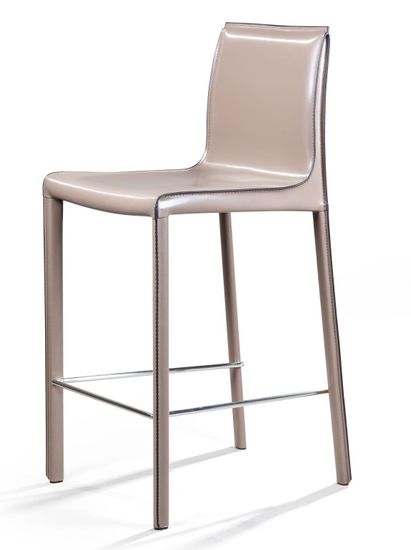 Стул полубарный Barrie кожа цвет капучино