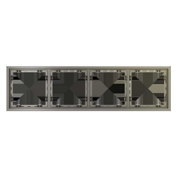Рамка пластиковая Voltum S70 на 4 поста, (шелк) VLS100404