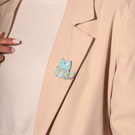 Брошь Shadore Кот бант XZ2299.21 BL/S