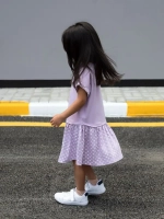 Платье оверсайз в сад с коротким рукавом