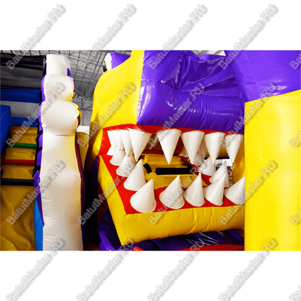 Коммерческий батут "Белый клык" с не механизированной головой, размер 6*6*4 м