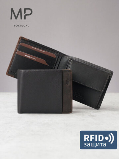 B123160R Castanho - Портмоне с RFID защитой MP