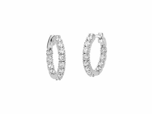 Серьги-конго с россыпью камней 1,5см
