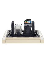 FORTE&PIANO Розетка двойная TV+RJ45 кат.5E FP436 ваниль IEK