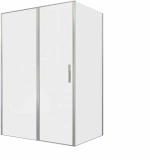 Душевой уголок Allen Brau Priority 3.31032.BA+3.31041.BA 120х80 стекло прозрачное/профиль брашированное серебро