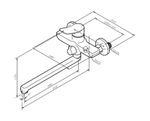 Смеситель для ванны и душа с длинным изливом AM.PM X-Joy F85A90000 Хром