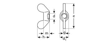 ЗУБР DIN 315, M12, цинк, 5 кг, барашковая гайка (303730-12)
