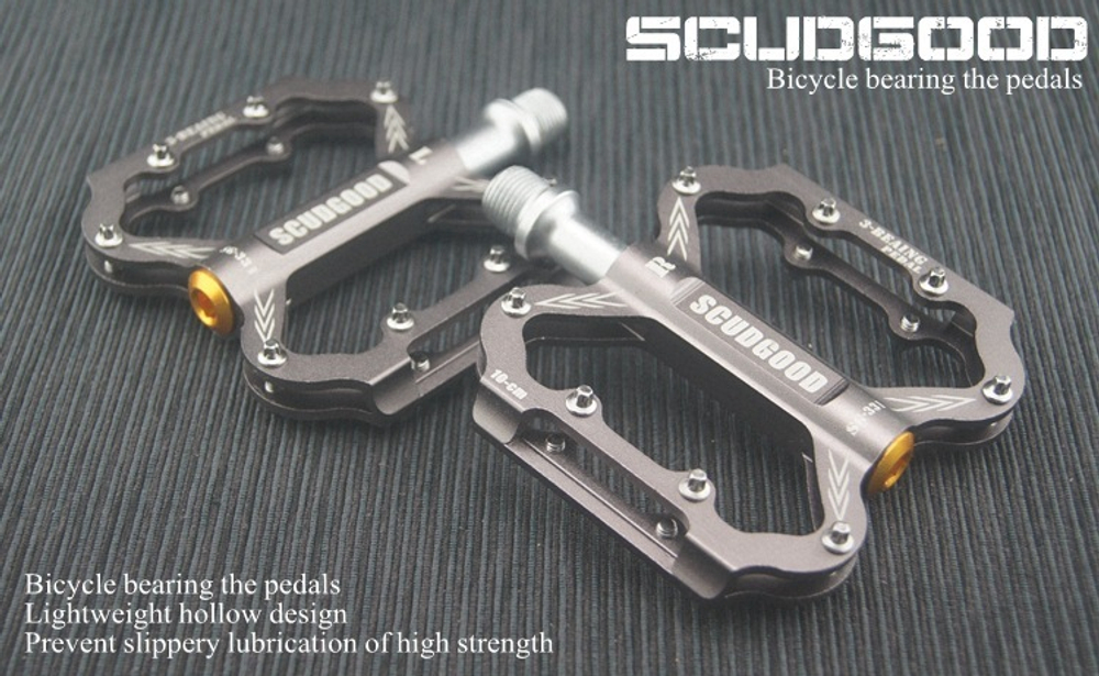 Педали SCUDGOOD SG-331 материал  алюминий, размер (88*101*11), вес : 292 гр. Цвет: Серые