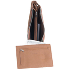 Мужской коричневый клатч портмоне из натуральной кожи с декоративной нашивкой GALIB M-030