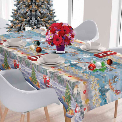 Клеенка MIRELLA 140см*20м ПВХ на нетканной основе, 133A (Новый год)