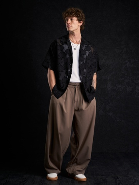 Черная рубашка с коротким рукавом 2s1 studio