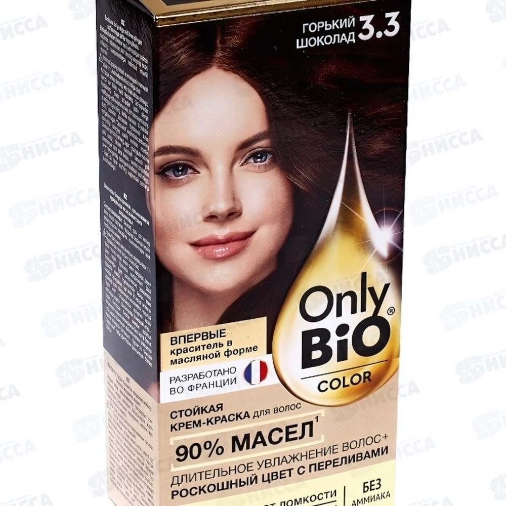 Крем-краска для волос ONLY BIO COLOR 3.3 Горький шоколад