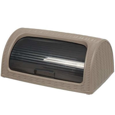 Хлебница пластик, 41.1х26.9х18.1 см, корич, Dunya Plastik, 05330