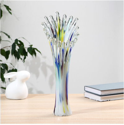 Ваза «Коралл» в стеклокрошку, h=38 см, стекло, разноцветная