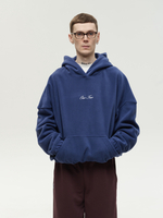 Drawstring Hoodie Navy Smoke