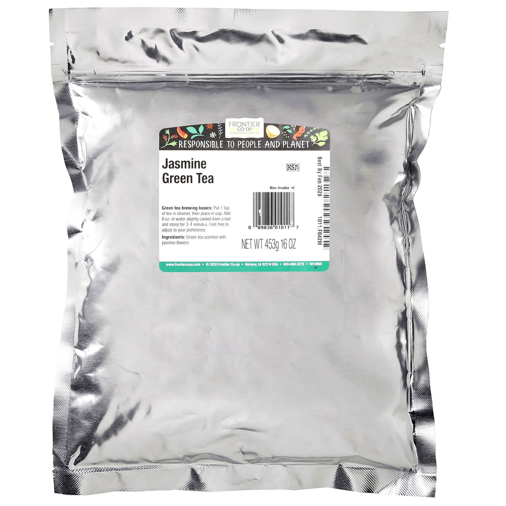 Frontier Co-op, зелёный чай с жасмином, 453 г (16 унций)