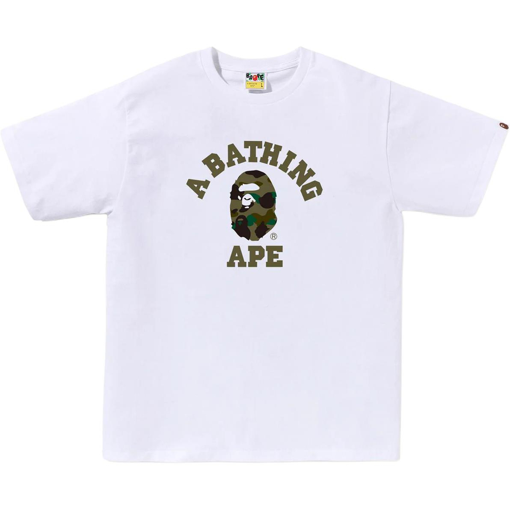 A Bathing Ape Bathing Ape Футболка Cotton Regular Straight Fit 1m30 110 013 белый зеленый
