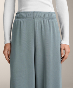 OYSHO Брюки прямого кроя с ребристой отделкой и модала, серо-синий