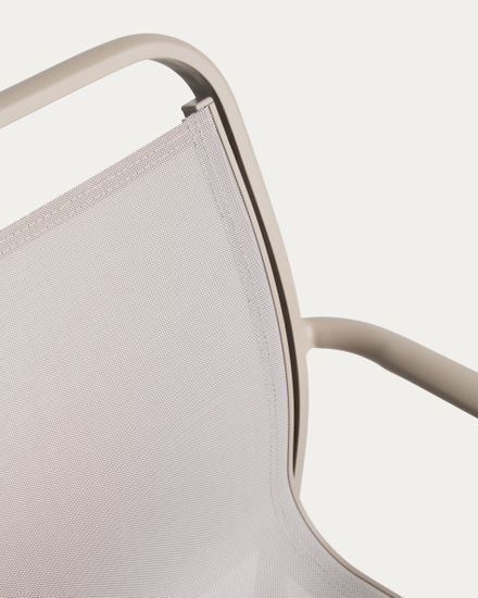 Уличный стул Luri из алюминия цвета таупе и бежевого текстиля