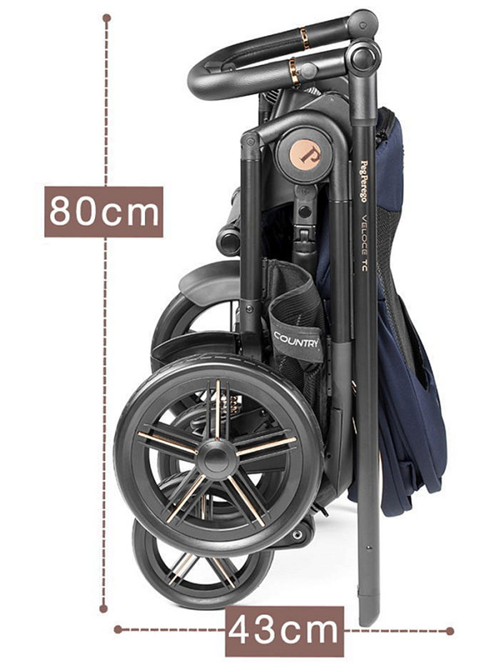 Коляска Peg Perego Veloce TC New Belvedere SLK 3 в 1 Blue Shine