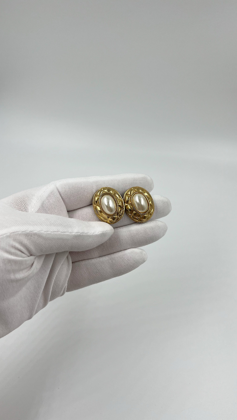 Серьги жемчужные овальные