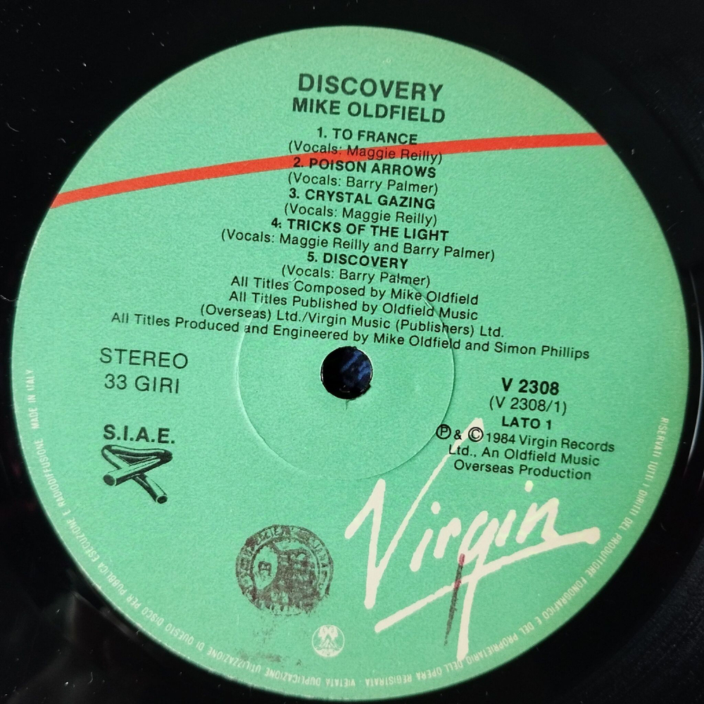 Винтажная виниловая пластинка LP Mike Oldfield Discovery (Italy 1984)