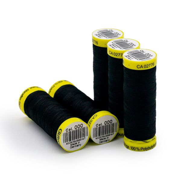 Нитки для трикотажа Gutermann Maraflex 120 (150 метров), 5 кат. | _000 черный