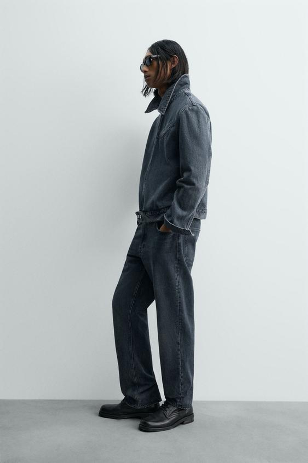 ZARA ДЖИНСЫ FLARE FIT, ЦВЕТ НОЧНОГО НЕБА