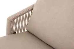 "Верона" лаунж-зона 5-местная плетеная из роупа (веревки), каркас алюминиевый белый, роуп бежевый