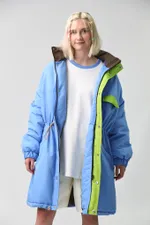 Парка Choompu оверсайз голубая