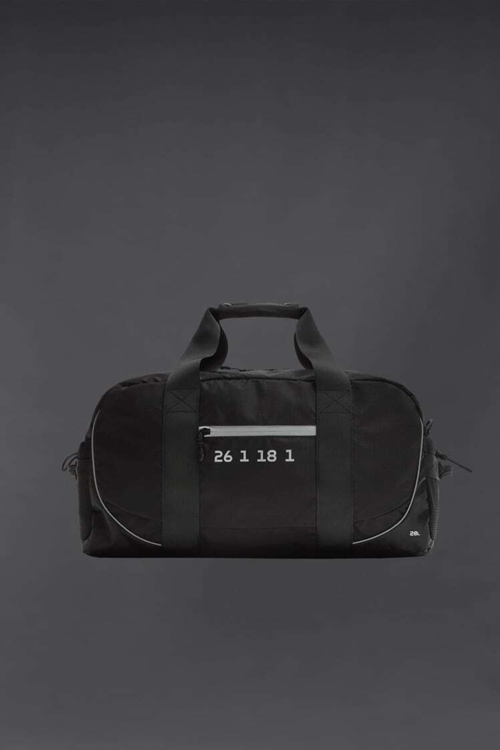 ZARA СУМКА-БОУЛИНГ В СПОРТИВНОМ СТИЛЕ, ЧЕРНЫЙ