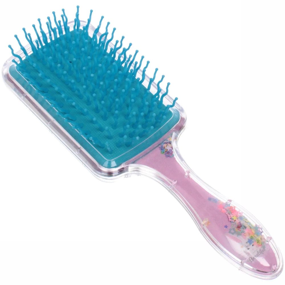 Расческа массажная детская «Animals», Зайчишка, микс 2 цвета, на подвесе, 20*6см