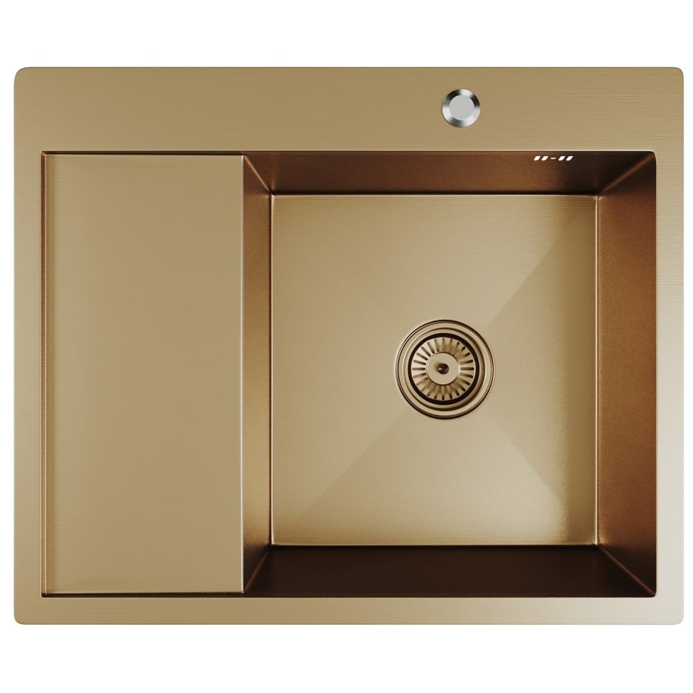 Мойка настол.монтаж 60х50 (3,0) прав. вып 3 1/2  MIXLINE PRO 20см с сифоном (бронза)