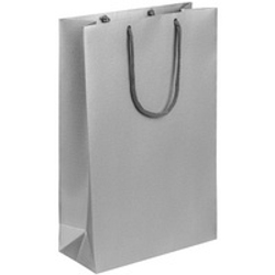 Пакет бумажный «Блеск», средний, серебристый