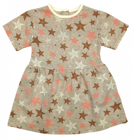 Платье 7072/8 (цветные звезды, беж)