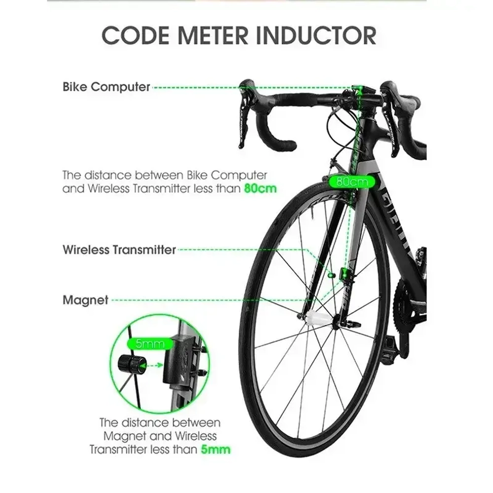 Велокомпьютер беспроводной West Biking YP0702075, 17 функций