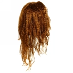 Парик карнавальный «Гофре объемное», Темный русый